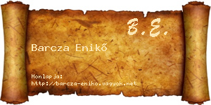 Barcza Enikő névjegykártya